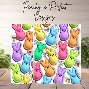 Colorful Bunny Pattern Tumbler Wrap